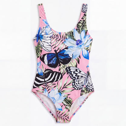 Maillot de bain une pièce imprimé léopard tropical, fleurs et chat - image 21