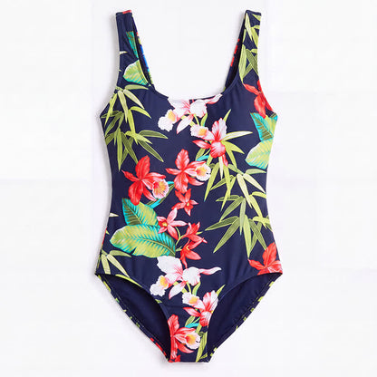 Maillot de bain une pièce imprimé léopard tropical, fleurs et chat - image 22