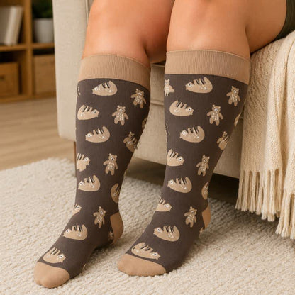 Chaussettes de compression ours mignon grande taille - image 3