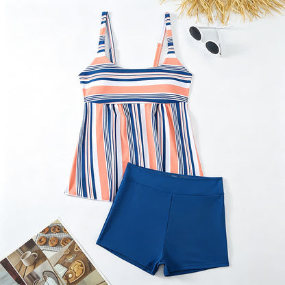 Ensemble tankini à rayures florales tropicales - image 15