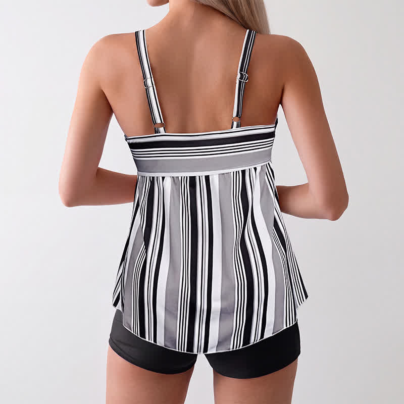 Ensemble tankini à rayures florales tropicales - image 6