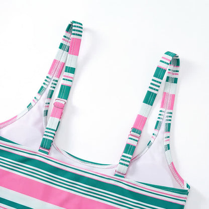 Ensemble tankini à rayures florales tropicales - image 13