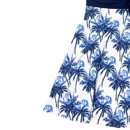 Robe de bain dos nu à motif palmier tropical - image 4