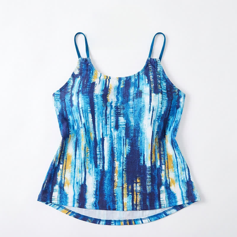Ensemble tankini à rayures bleues et col rond - image 5