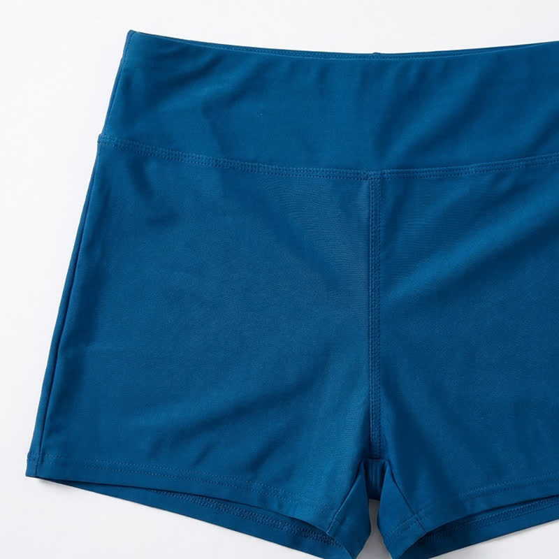 Ensemble tankini à rayures bleues et col rond - image 4