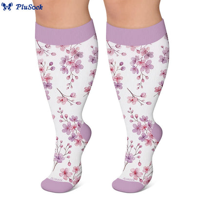 Chaussettes de compression grandes tailles à motif floral pour jardin - image 6