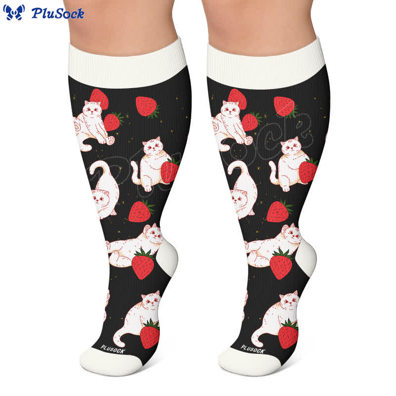 Chaussettes de compression grande taille à motif canard et chat - image 6