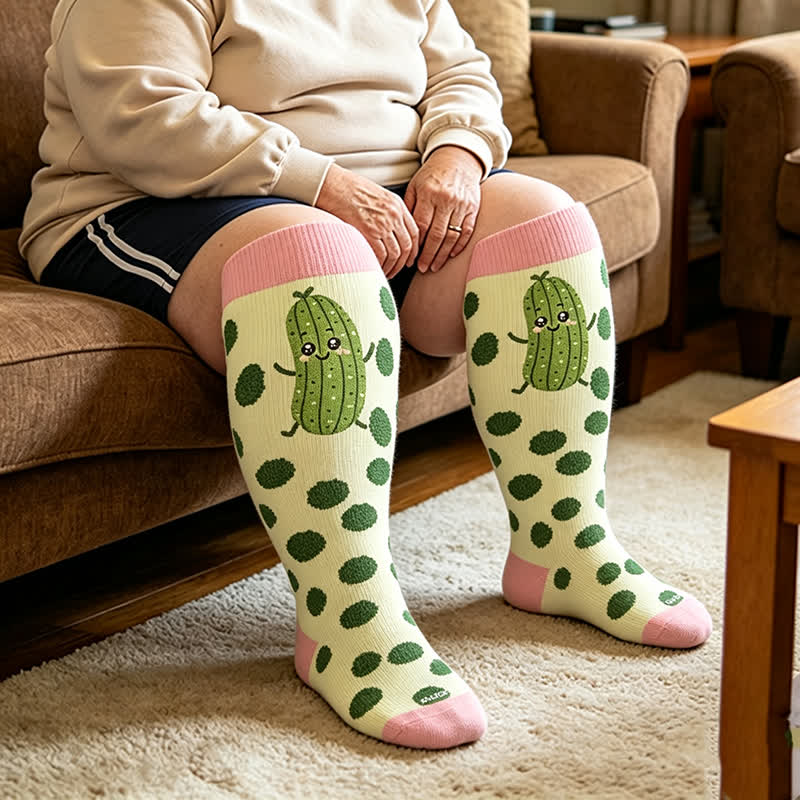 Chaussettes de compression Pickle Party grandes tailles - image 1
