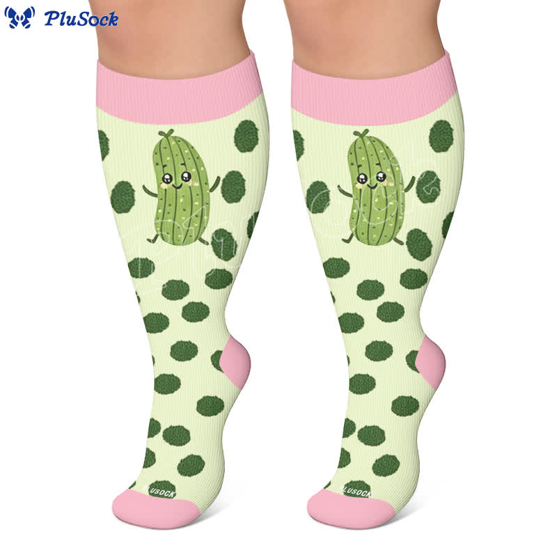 Chaussettes de compression Pickle Party grandes tailles - image 5