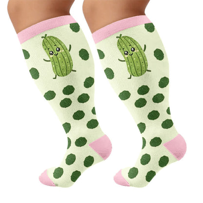 Chaussettes de compression Pickle Party grandes tailles - Rose (1 paire) - 4XL - image 8