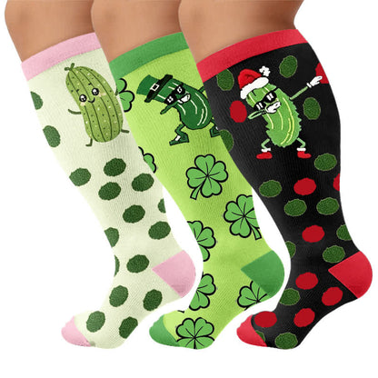 Chaussettes de compression Pickle Party grandes tailles - image 4
