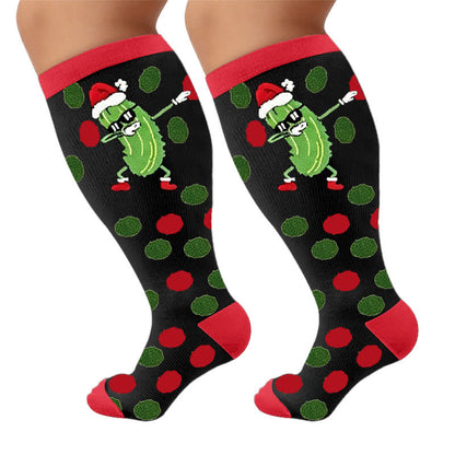 Chaussettes de compression Pickle Party grandes tailles - Rouge (1 paire) - 4XL - image 10