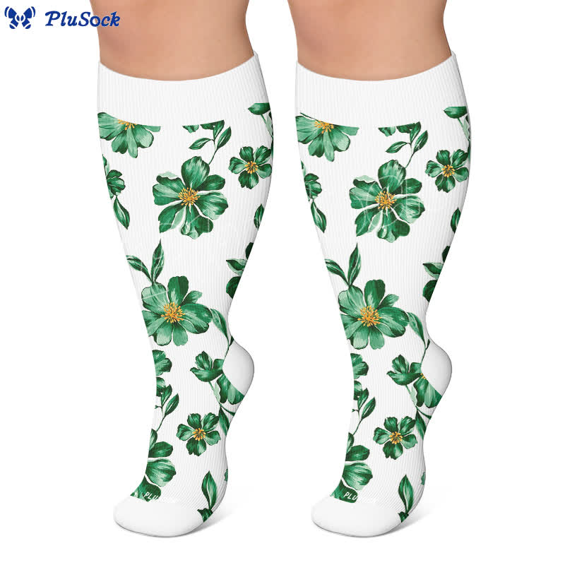 Chaussettes de compression grandes tailles Jardin botanique - image 5