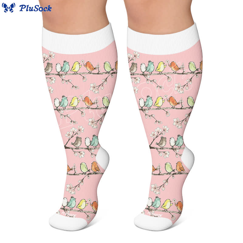 Chaussettes de compression grandes tailles Jardin botanique - image 6