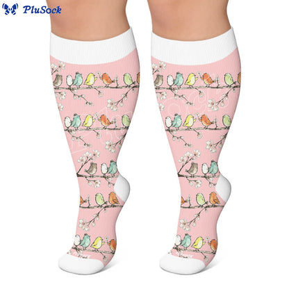 Chaussettes de compression grandes tailles Jardin botanique - image 6