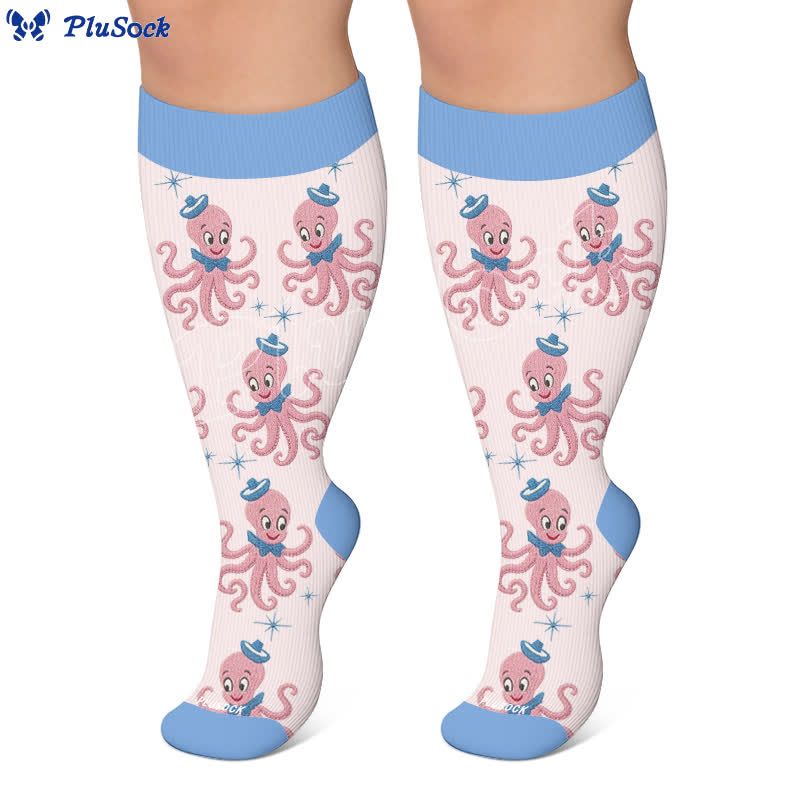 Chaussettes de compression bohèmes à fleurs grandes tailles - image 7