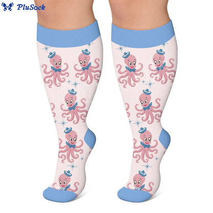 Chaussettes de compression bohèmes à fleurs grandes tailles - image 7