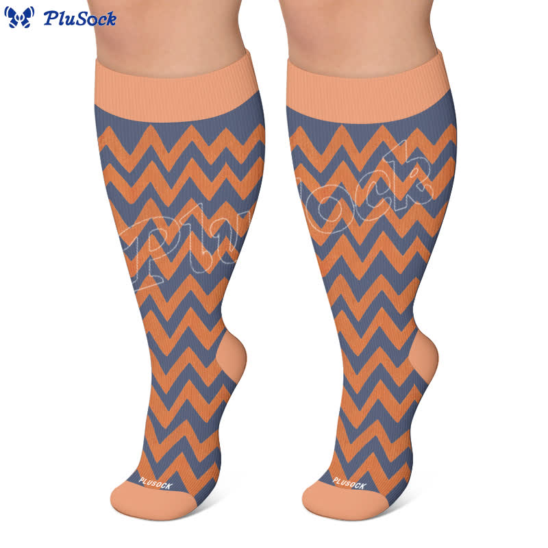 Chaussettes de compression bohèmes à fleurs grandes tailles - image 6