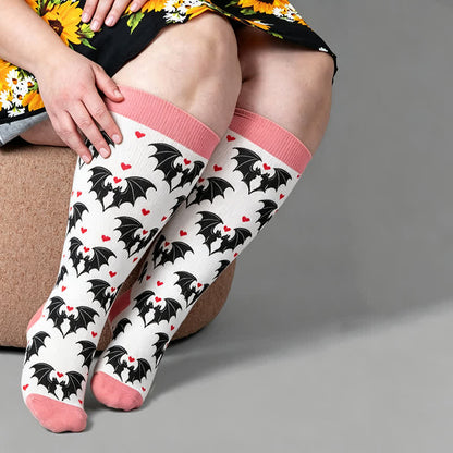 Chaussettes de compression Bat Heart grandes tailles - image 1