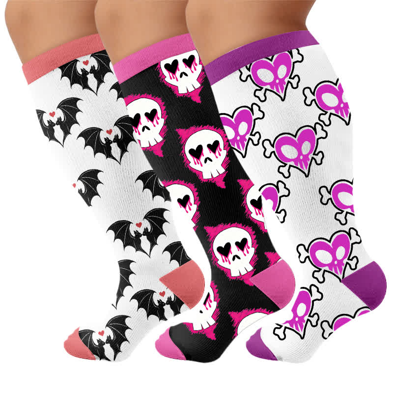 Chaussettes de compression Bat Heart grandes tailles - image 4