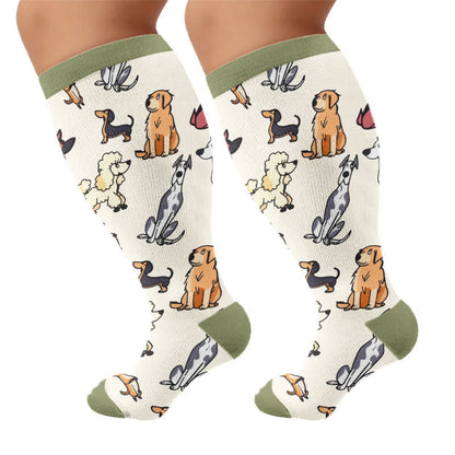 Chaussettes de compression Swan Cat grande taille - Vert - 4XL - image 10