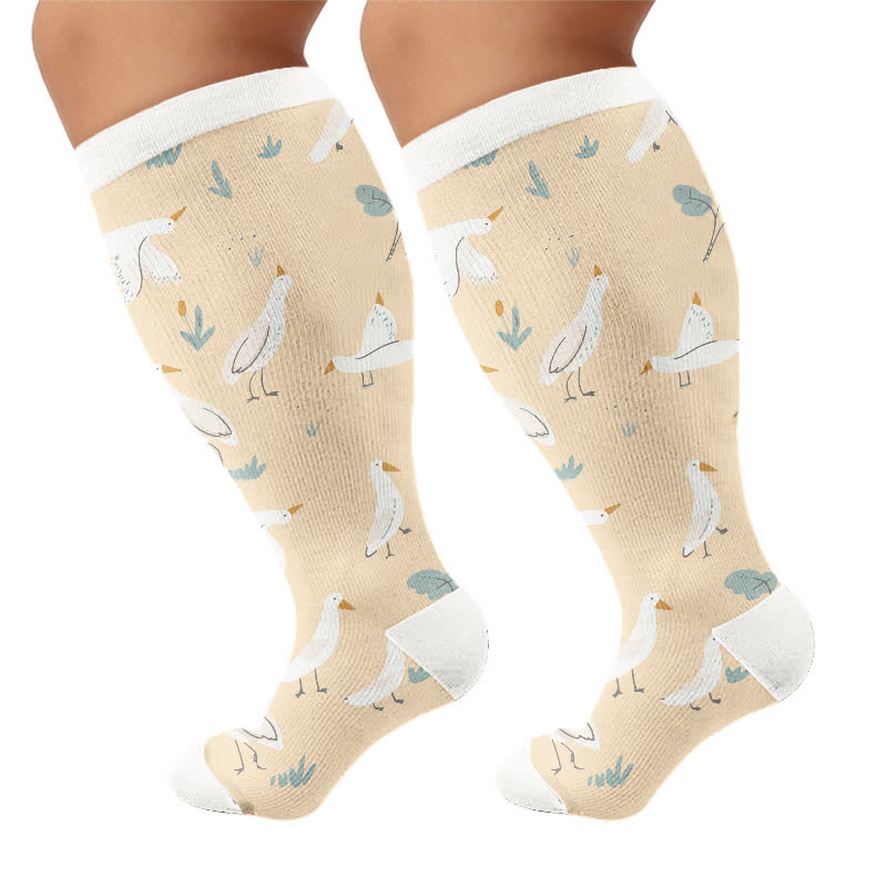 Chaussettes de compression Swan Cat grande taille - Nu - 4XL - image 8