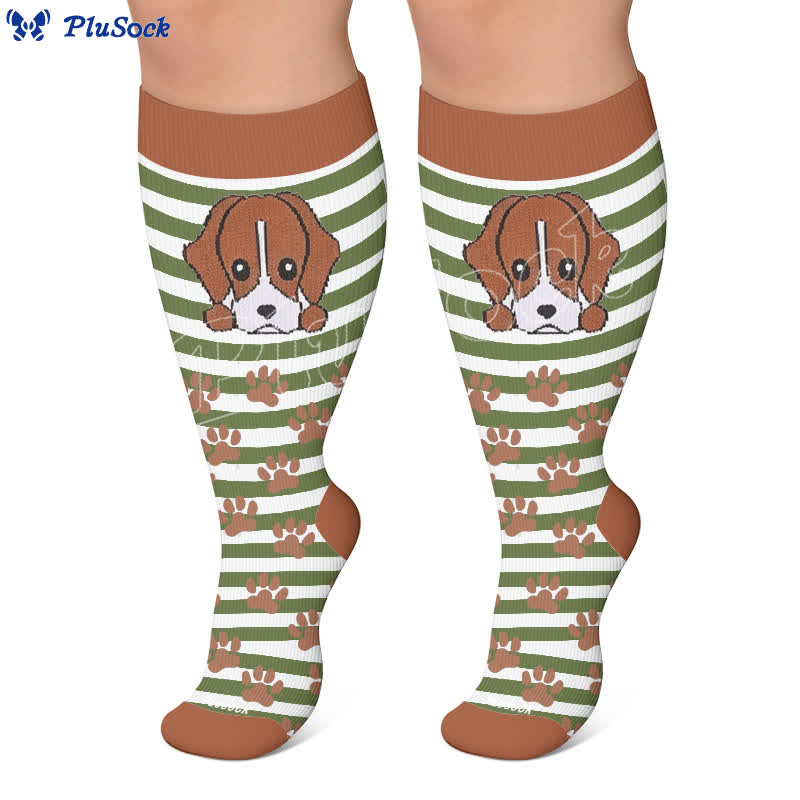 Chaussettes de compression rayées pour chien grande taille - image 5