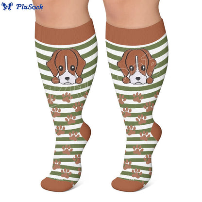 Chaussettes de compression rayées pour chien grande taille - image 5