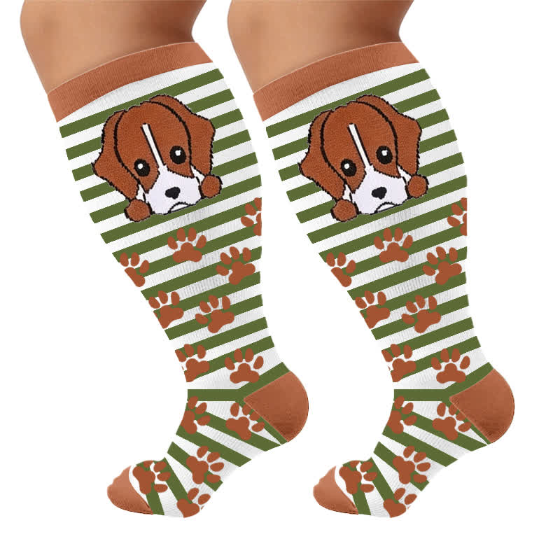 Chaussettes de compression rayées pour chien grande taille - image 9