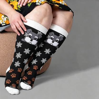 Chaussettes de compression rayées pour chien grande taille - Noir (1 paire) - 4XL - image 3