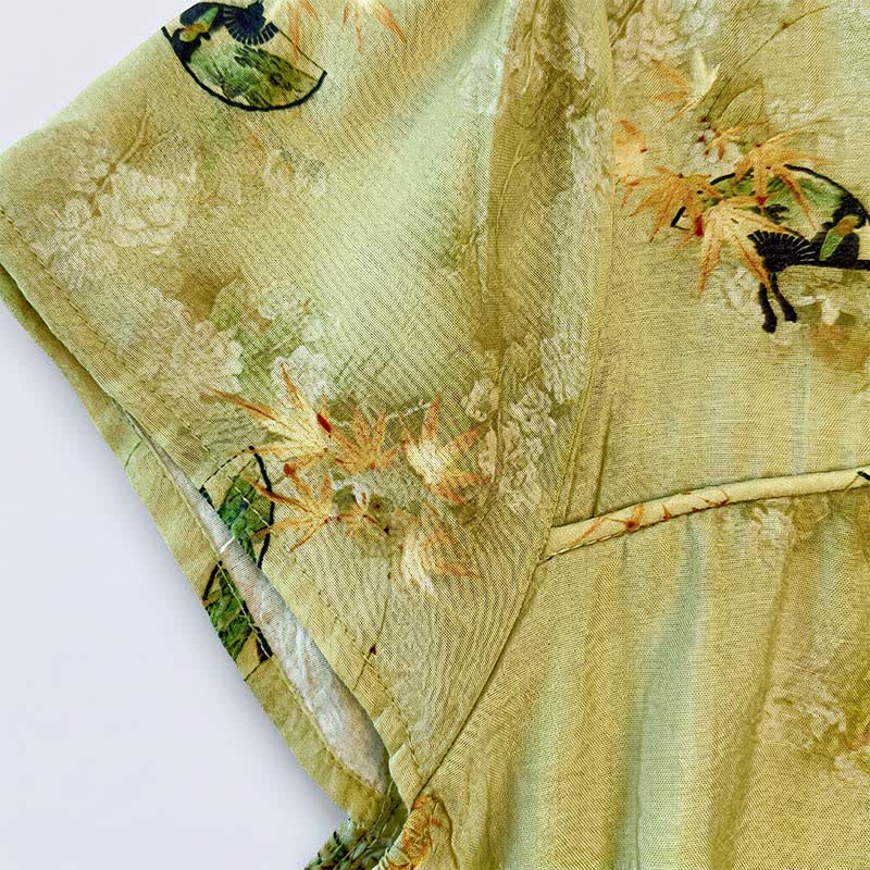Blouse tunique grande taille à col mandarin et imprimé floral - image 3