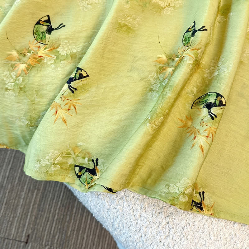 Blouse tunique grande taille à col mandarin et imprimé floral - image 4