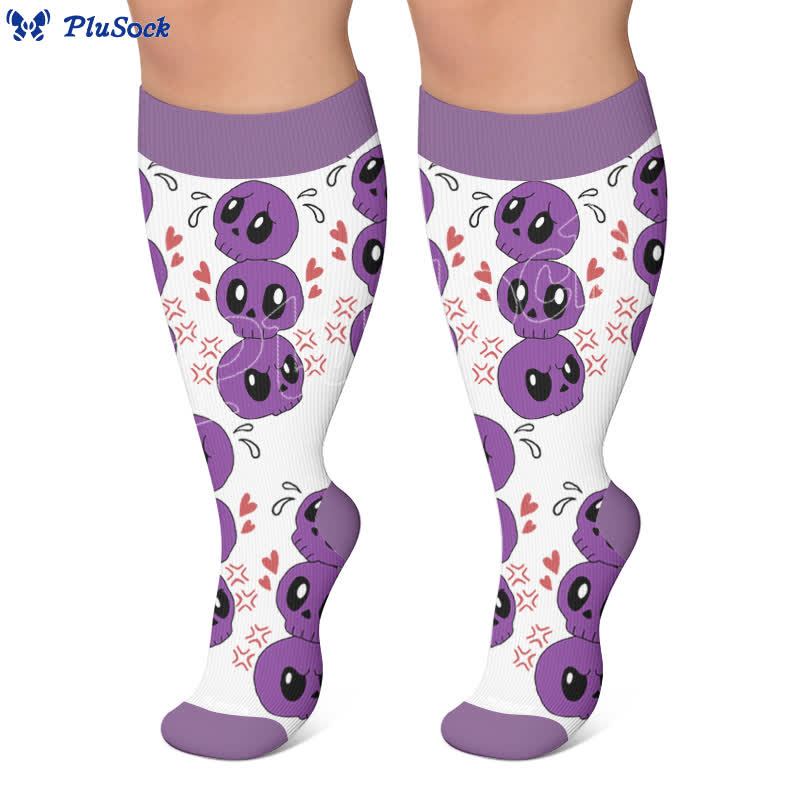 Chaussettes de compression Skull Alien grande taille - image 5