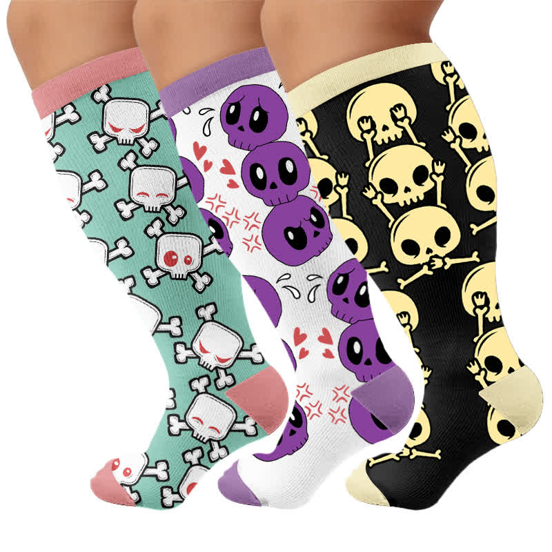 Chaussettes de compression Skull Alien grande taille - image 7