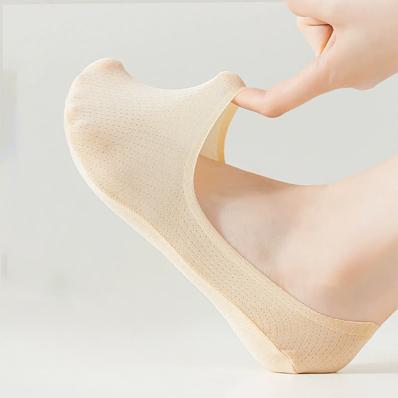 Chaussettes invisibles douces et rafraîchissantes en soie glacée (6 paires) - image 4