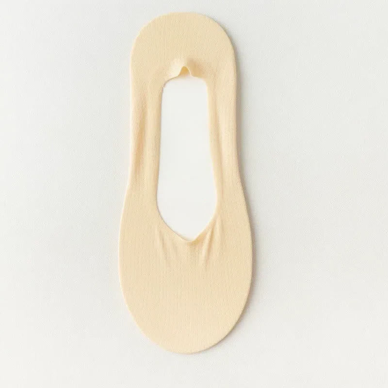 Chaussettes invisibles douces et rafraîchissantes en soie glacée (6 paires) - Nu - EU39-45(US6-11) - image 10