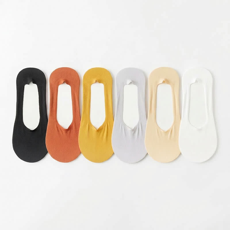 Chaussettes invisibles douces et rafraîchissantes en soie glacée (6 paires) - Multicolore - EU39-45(US6-11) - image 14