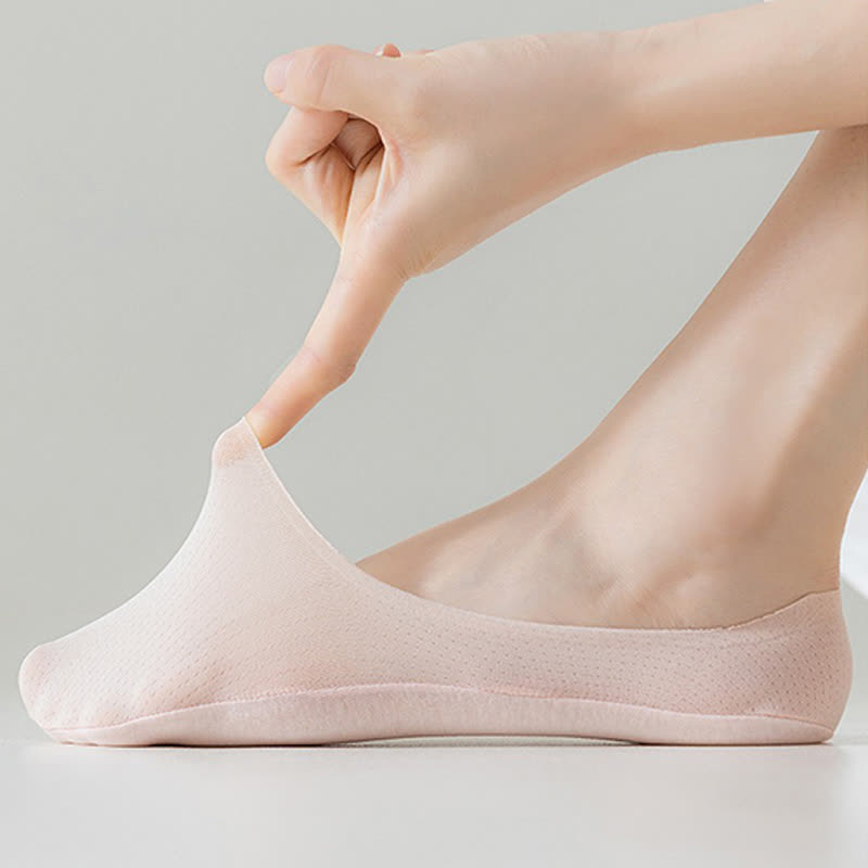 Chaussettes invisibles douces et rafraîchissantes en soie glacée (6 paires) - image 6