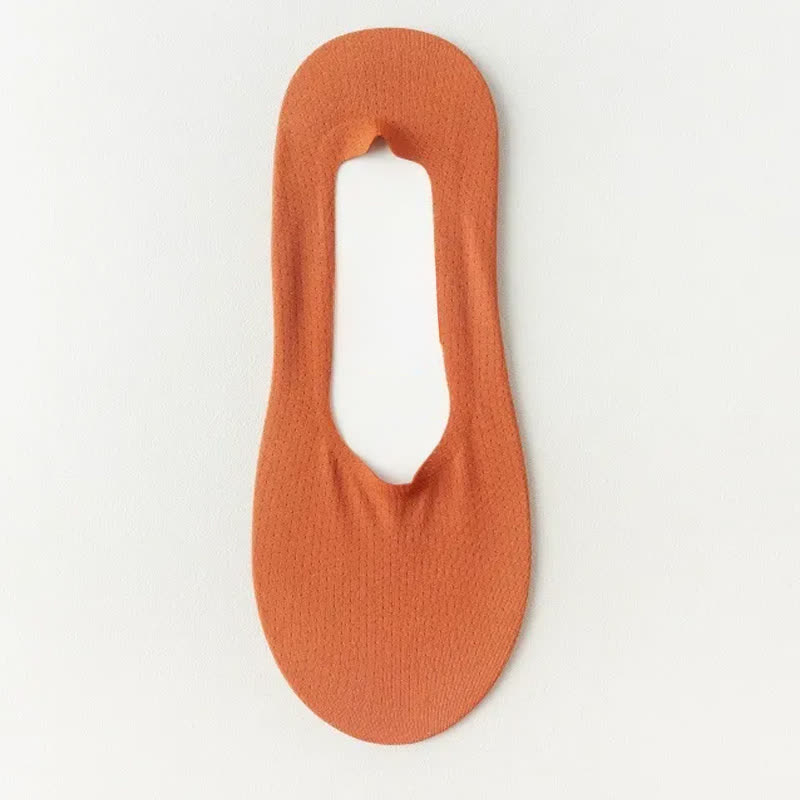 Chaussettes invisibles douces et rafraîchissantes en soie glacée (6 paires) - Vin - EU39-45(US6-11) - image 12