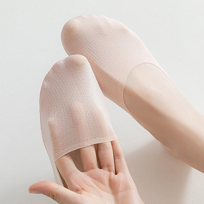 Chaussettes invisibles douces et rafraîchissantes en soie glacée (6 paires) - image 7