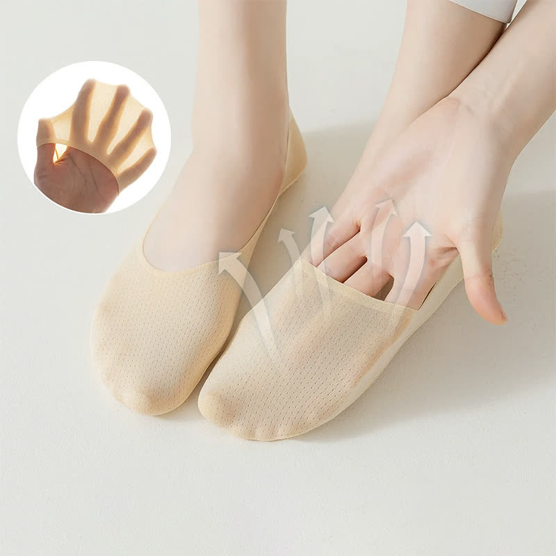 Chaussettes invisibles douces et rafraîchissantes en soie glacée (6 paires) - image 3