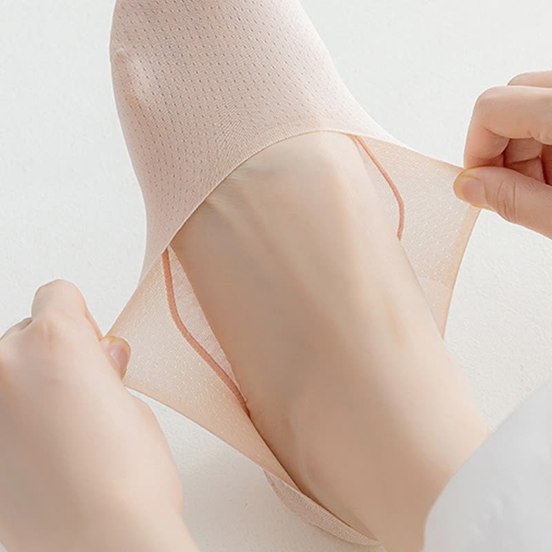 Chaussettes invisibles douces et rafraîchissantes en soie glacée (6 paires) - image 2