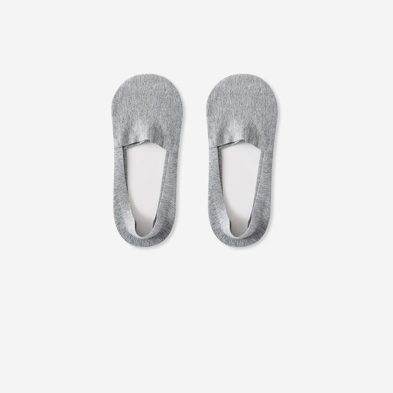 Chaussettes invisibles en coton respirant (3 paires) - Gris clair - RU39-44 (US6-10) - image 6