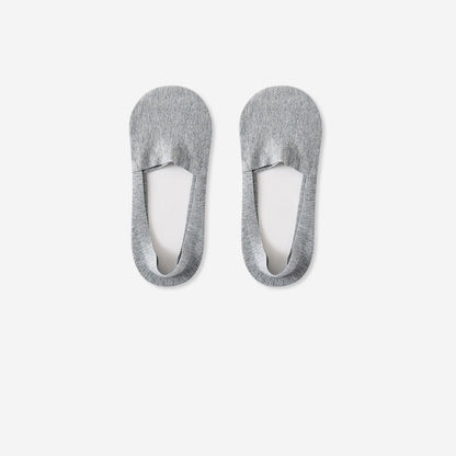 Chaussettes invisibles en coton respirant (3 paires) - Gris clair - RU39-44 (US6-10) - image 6