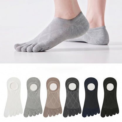 Chaussettes invisibles respirantes en bambou à cinq orteils (3 paires) - image 0