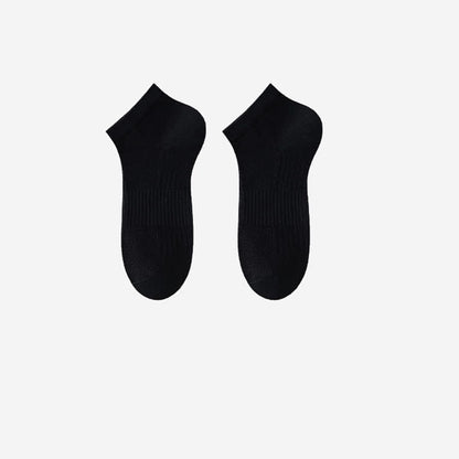 Chaussettes de cheville respirantes en soie glacée antibactérienne (5 paires) - Noir - EU39-44(US6-10) - image 10