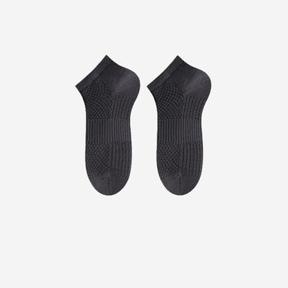 Chaussettes de cheville respirantes en soie glacée antibactérienne (5 paires) - Gris foncé - EU39-44(US6-10) - image 7