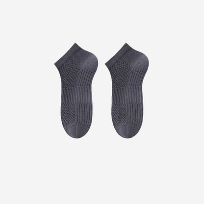 Chaussettes de cheville respirantes en soie glacée antibactérienne (5 paires) - Gris - EU39-44(US6-10) - image 9