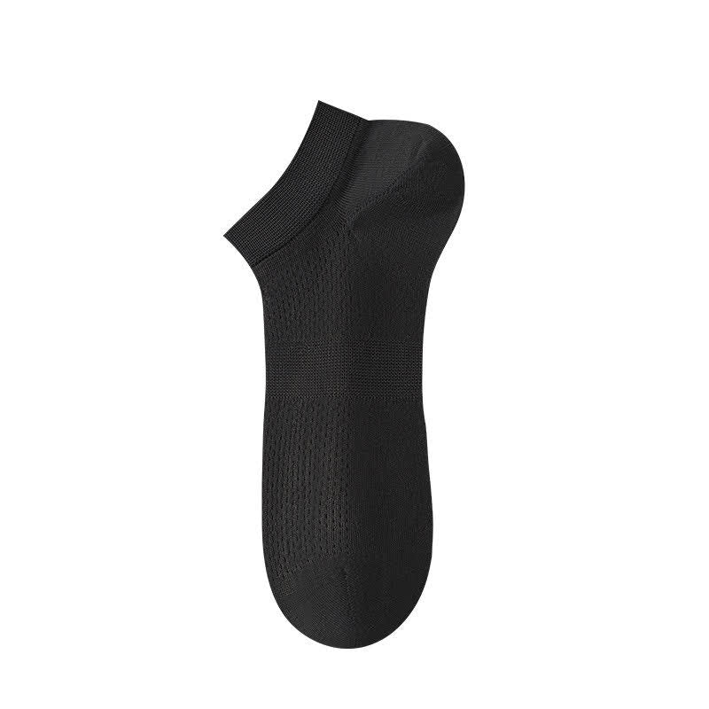 Chaussettes de cheville en soie respirante (8 paires) - Noir - UE36-44 (US3-10) - image 5