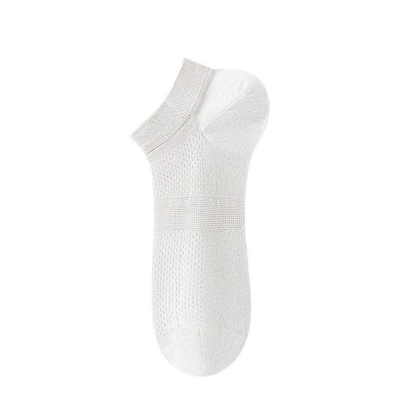 Chaussettes de cheville en soie respirante (8 paires) - Blanc - UE36-44 (US3-10) - image 6